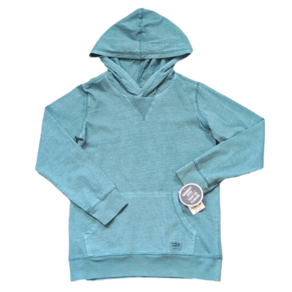NEW Oshkosh Hooded Long Sleeve Top Teal Green Boys Size 12 Hoodie Tshirt